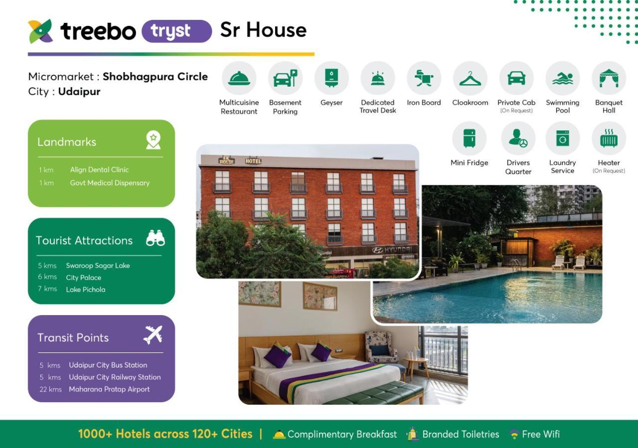 Hotel Treebo Tryst Sr House Udajpur Zewnętrze zdjęcie